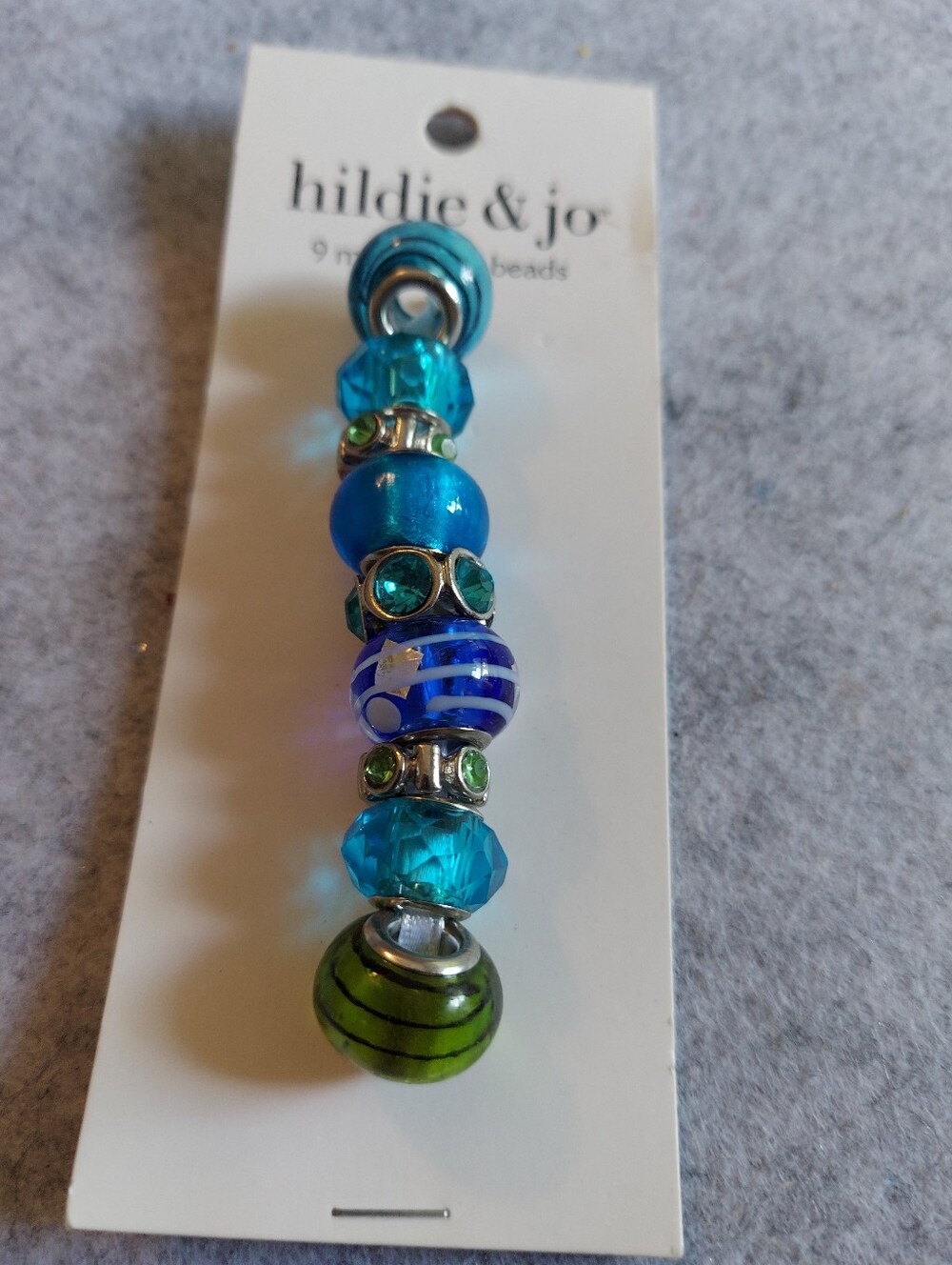 New hildie & jo 9 Lined Bead Blues And Green